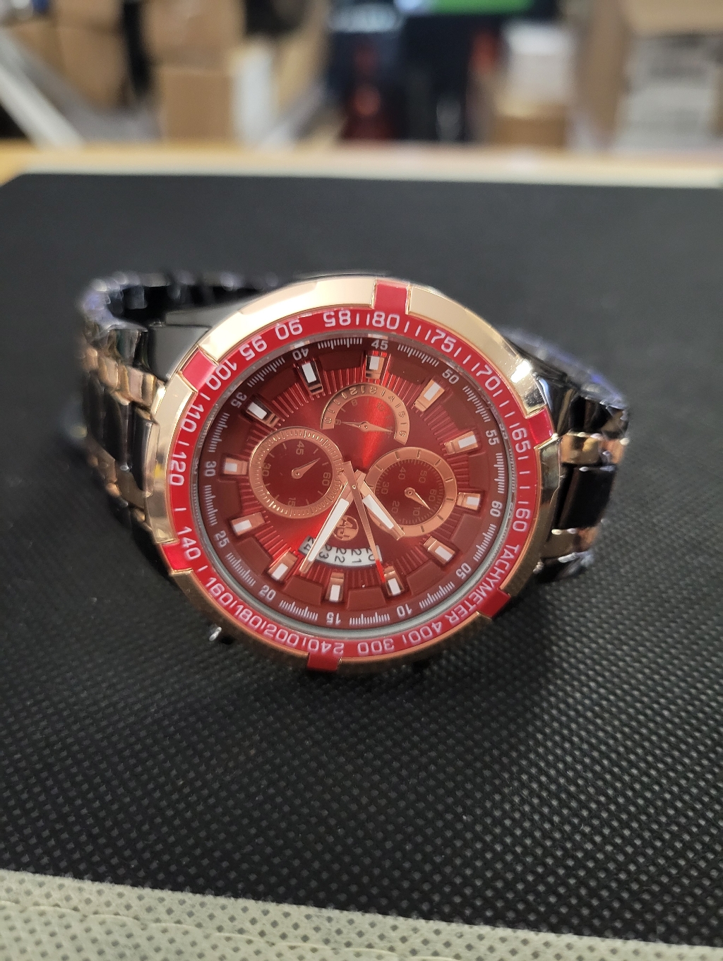 Mens Rose Gold And Black Watch Mens Rose Gold And Black Watch